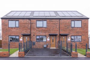 Image of 3 Keepmoat houses with roof-fitted solar panels